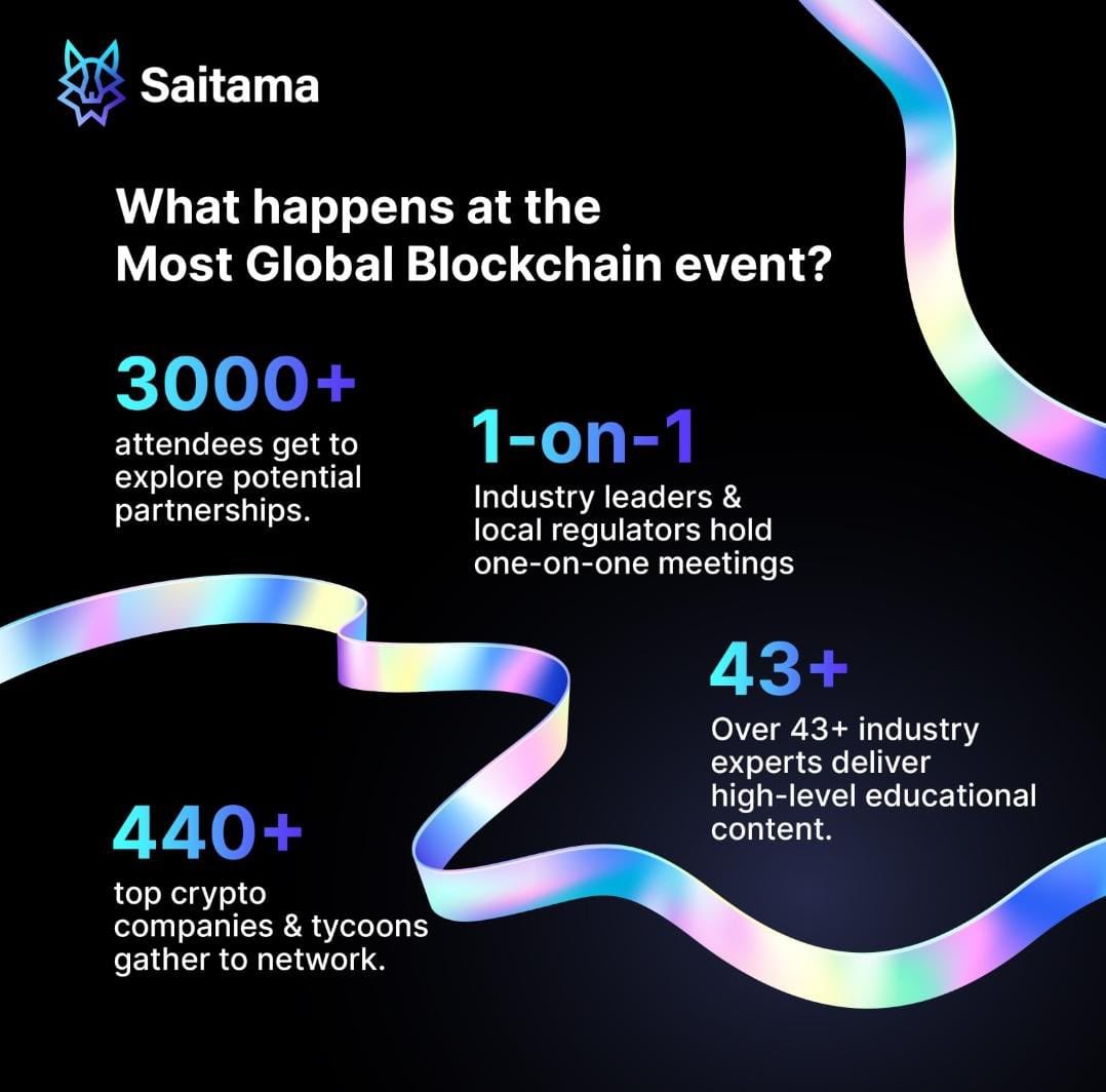 This is Saitama's 3rd exhibition in 2023, but this is going to be the biggest one so far at <a href="/BEconomy_HQ/">Blockchain Economy</a> Dubai. 

Exhibition Dates: October 4th-5th  🗓 

The utilities side of Saitama has come across different players in the industry, who we have scheduled meetings with inside
