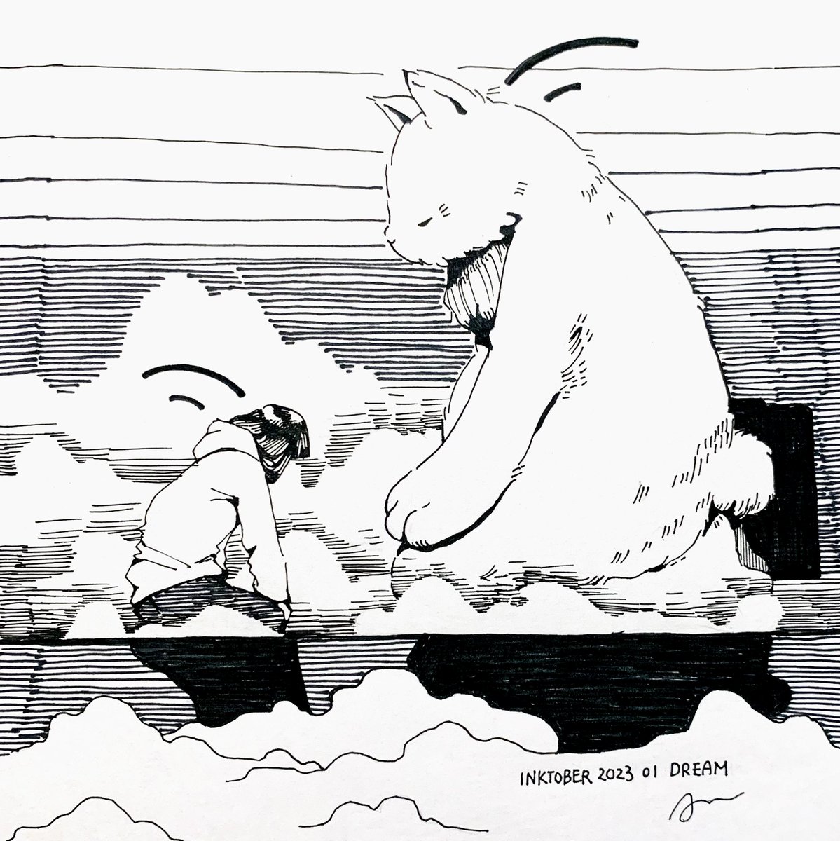 這是我之前做的夢
還沒睡覺都算是10/1

#inktober2023 #dream