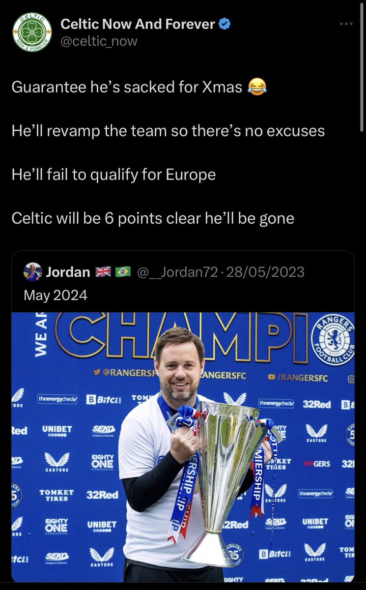 He’s just deleted it there the now 😂😂😂 get this retweeted I wasn’t far off it #CelticFC