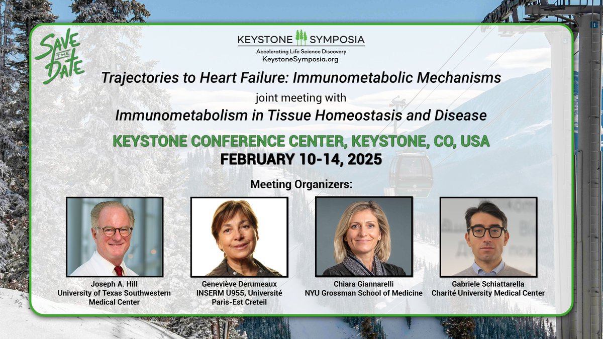 Check out this exciting -- joint -- Keystone Symposium! Please consider joining us! Mark your calendars, as 18 months will fly by. Plus, February in Keystone, CO...doesn't get better than that!!