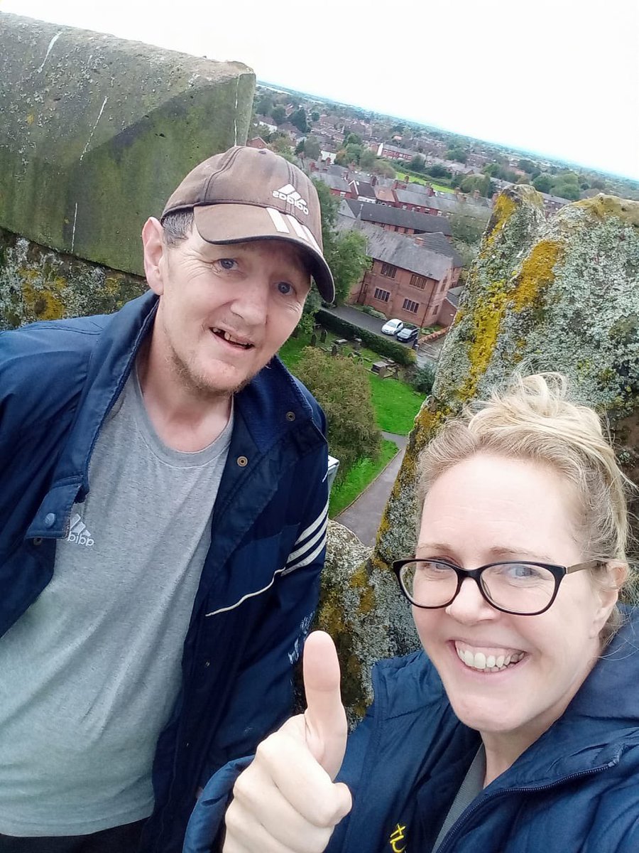 KilgallonDebbie's tweet photo. Nearly 10 years to the day since I started working at Victoria House in Northwich supporting adults who are homeless !! Couldn’t think of a better way to spend it than a tour of the tower at @StHelenWitton with one of the residents @ForHousing @forfutures_  Amazing views &amp; 🍰👏 https://t.co/nxsCZ3cTei