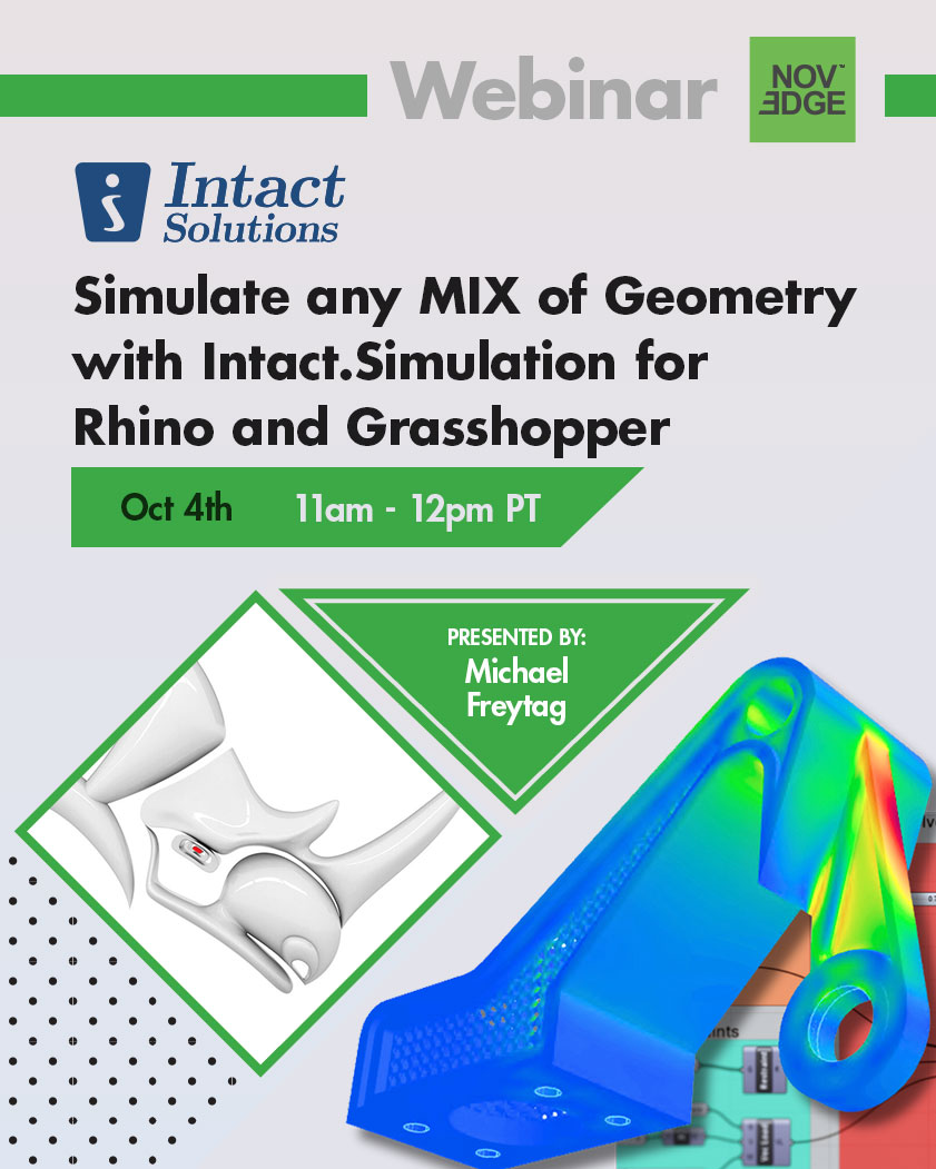 wikicad's tweet image. Tackle the most complex geometries. Discover Intact.Simulation on our next #NovedgeWebinar! #intactsolution #Rhino3D #grasshoper3d #rhino7  ow.ly/JyAP50PRm8f