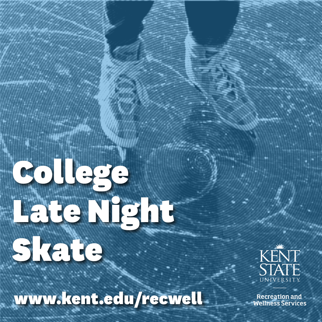 KSU students - join us this Wednesday, Oct 4, from 9:15 - 10:45 p.m. for our first College Late Night Skate session at the Kent State Ice Arena.  The cost is $5 per person and includes your skate rental.  A KSU student must accompany guests. #CollegeLateNightSkate