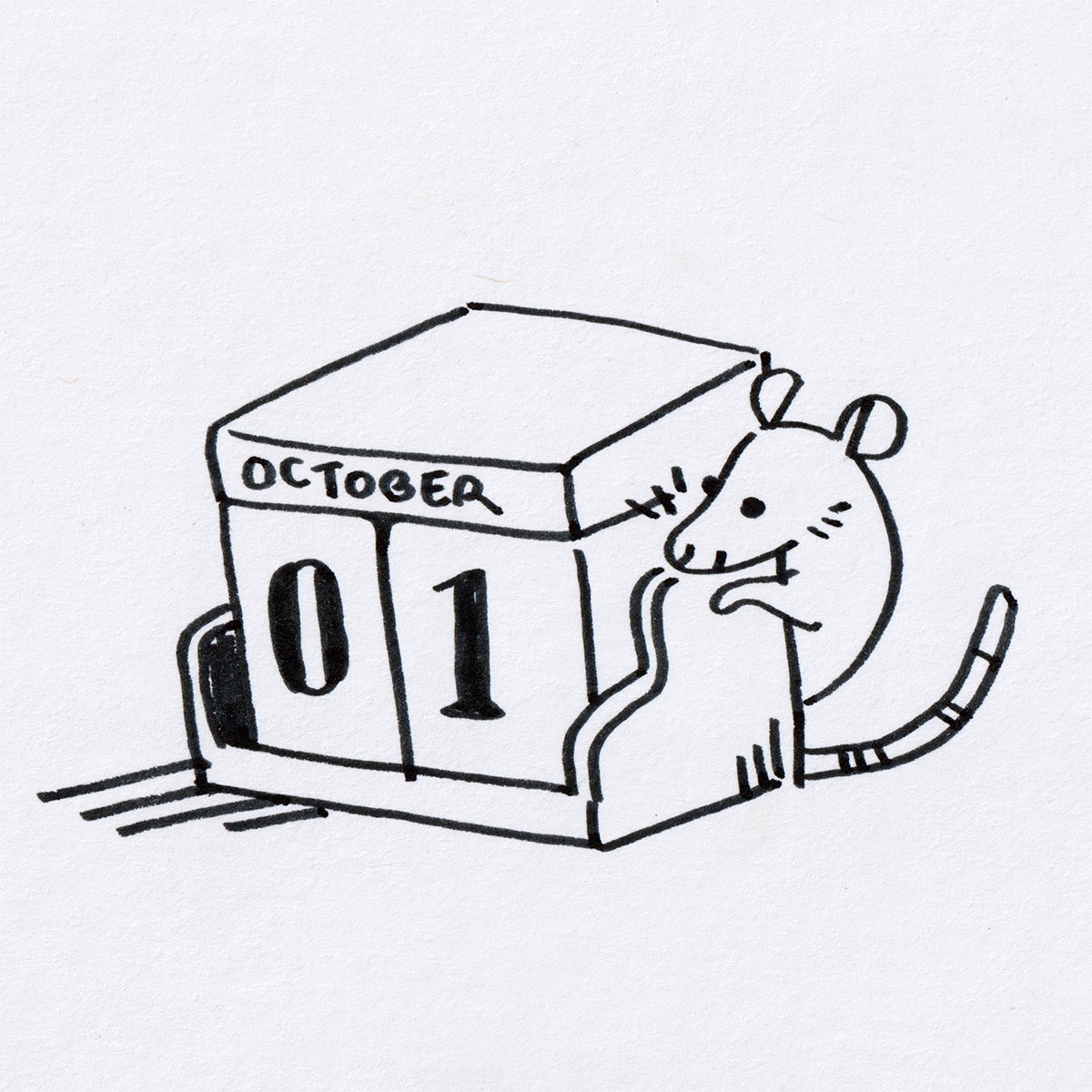 Happy Rattober! Working on my pieces today, in the meantime is a little calendar block boy I made for the FAQ. Even if not all for prompts, I’ve been swimming in Rattober art 🥰