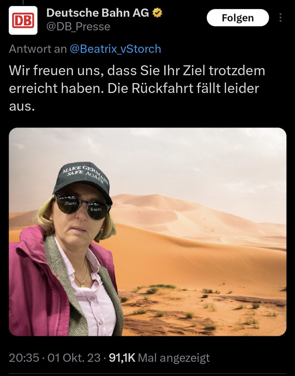 Der abgewirtschaftete Staatskonzern Deutsche Bahn möchte die politisch Unliebsamen und Unerwünschten ohne Rückfahrt deportieren. In was für einem kaputten Land sind wir gelandet, dass die Verantwortlichen da nicht allesamt rausfliegen? Verantwortlich sind die FDP und <a href="/Wissing/">Volker Wissing</a>