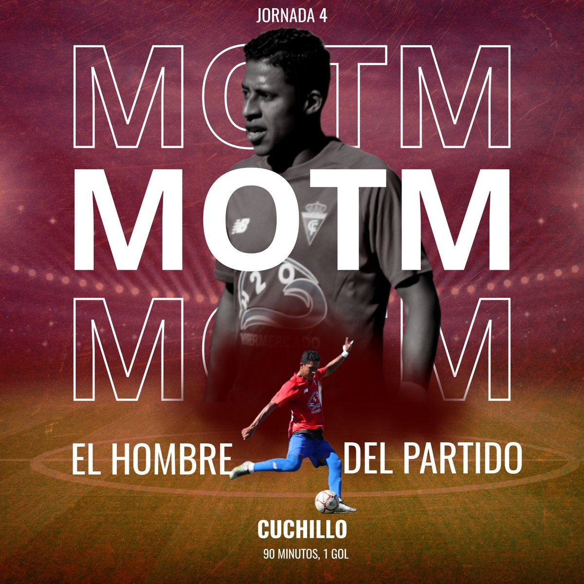 MEJOR DEL PARTIDO | Cuchillo ha sido elegido como el jugador más destacado de la victoria ante el Atlético de Pinto. Marcó el primer gol y fue un incordio constante para el conjunto pinteño.

#VamosAranjuez #OrgulloRibereño