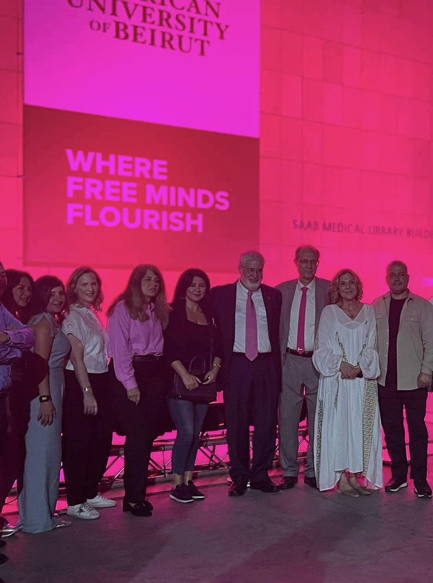 NagiSaghir's tweet photo. Kickoff #October Pink 2023 #BreastCancer #Awareness Campaign at @AUB_Lebanon Early Detection #Mammography support #hugforacause @DrFadloKhuri @RemmyDerbass @jayceebejjani https://t.co/TyKX5sx9eQ