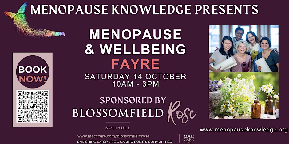 Your UnMissable Menopause and Wellbeing Fair!
First of its kind in the West Midlands
Book here
eventbrite.co.uk/e/675558492637
🗓️Sat 14th Oct
⏰10am-4pm
🌎Blossomfield Park, Solihull 
Guest Speaker &amp; holistic health practitioners
Organised by <a href="/MenoKnowledge/">Menopause Knowledge CIC</a> <a href="/BrumHour/">#BrumHour 🐝 Networking with #Birmingham</a> #BrumHour #menopause