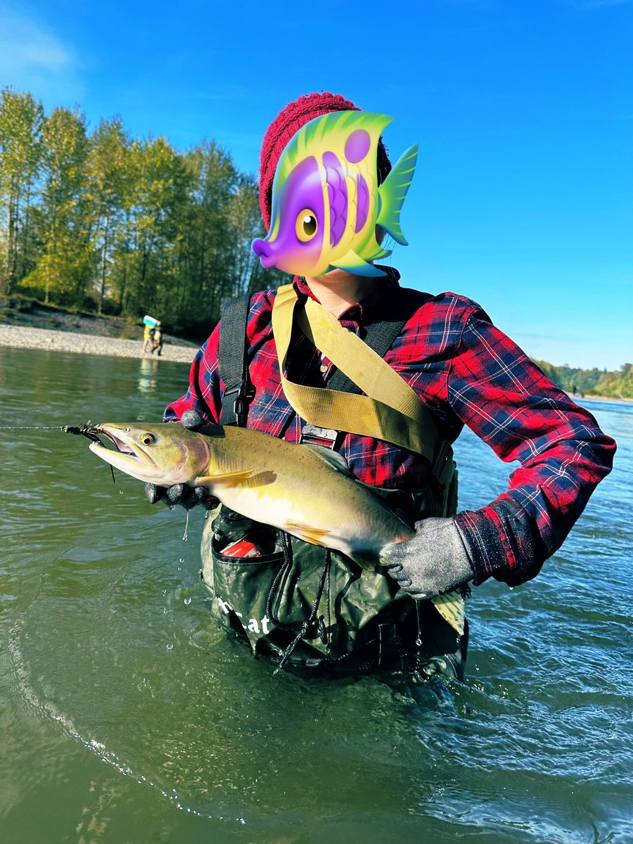 FlowerZips's tweet photo. Very important life update. I caught my first fish while fly fishing  today !!!!!! 🎣🎣🎣🎣🎣🎣🎣🎣

Catch and release. https://t.co/T1pGK3TYSw