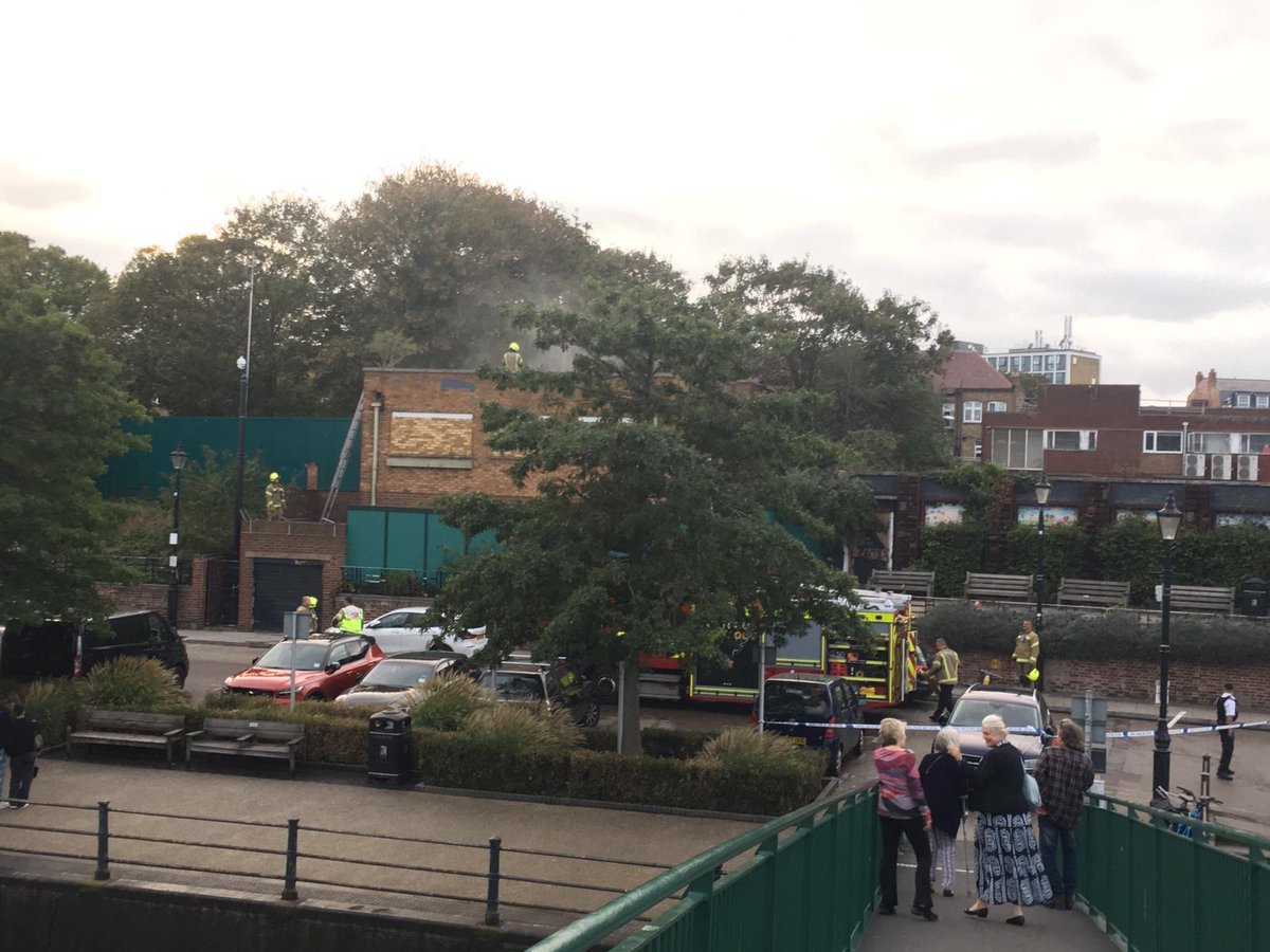 Shonki2011's tweet photo. I've often thought it would be a great idea to finally just get a bull dozer, raise all those derelict buildings 2 the ground, dig up the road &amp; make a beautiful park 4 everyone 2 enjoy the riverside as it should be - maybe the kids today had the same idea? #twickenhamriverside https://t.co/F5MOzDjtsH