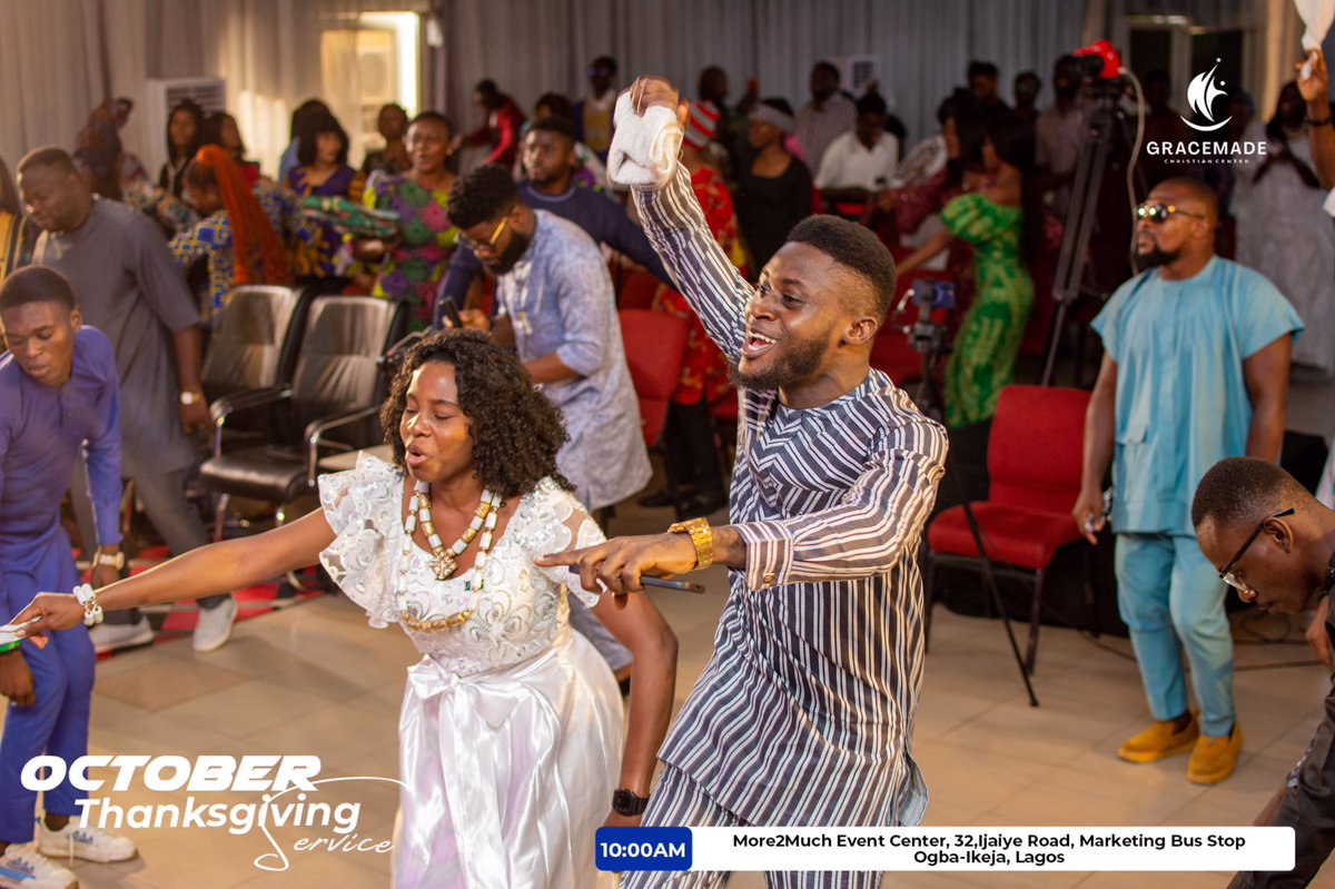 gracemade_c's tweet photo. What an energetic and anointed time of praise and thanksgiving at the main Thanksgiving session 

We surely let loose all forming and packaging; all to the praise of our King💃🏽

#OctoberThanksgivingService  
#SpecialIndependenceEdition  
#WeAreGracemade 
#RaisingChangeAgents https://t.co/T6JqZKrNv0