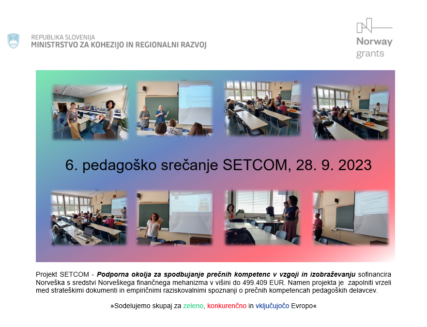 SETCOM_UM's tweet photo. Na 6. pedagoškem srečanju smo se posvetili zelo zanimivi temi – razumevanju sinergije socialnih in čustvenih kompetenc ter delovanja umetne inteligence na našo skupnost. Skupaj s partnerji smo predstavili načrte za krepitev teh pomembnih veščin pri naših skupinah. Hvala vsem! https://t.co/Hauih0VPP9