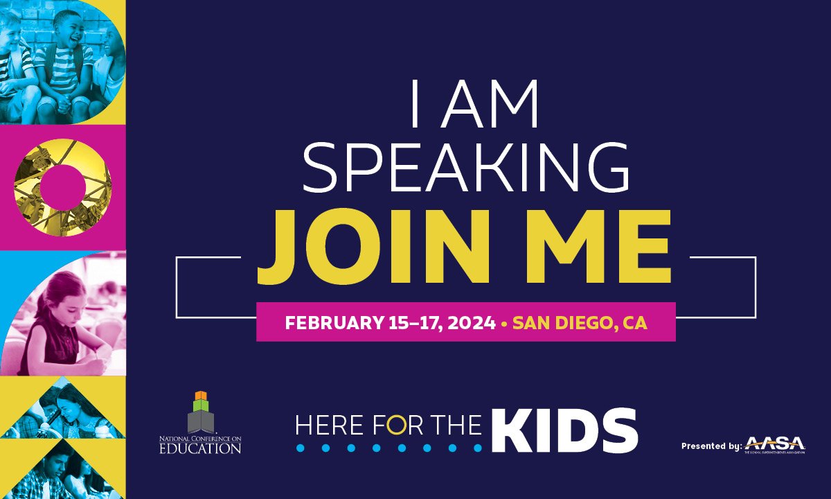 Join my session at #nce2024! Experience national-scale education & networking, focused on the vital role of public school superintendents in creating inclusive & empowering learning environments. Register by October 31 for EARLY BIRD RATES! i.snoball.it/p/a1Yd/t