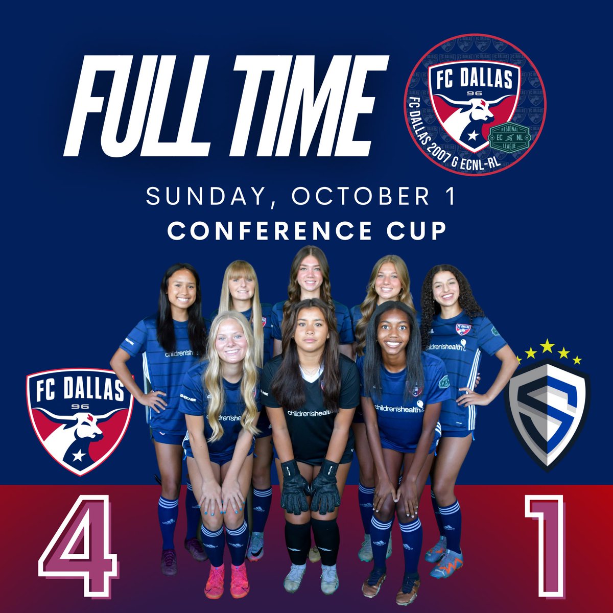 FC Dallas 07/06G ECNL RL1 (@fcdallas07gecrl) on Twitter photo 4-1 Win today over Sting Black RL in the Conference Cup. Way to go team!
Goals:
⚽️Sydney Smith
🅰️Caroline Holcombe
⚽️Catelyn de Moor
🅰️Lola Jimenez
⚽️Lola Jimenez
🅰️Landrie Ralph
⚽️Sydney Smith
🅰️Quinn Wolfe
@FCDwomen <a href="/Sydneysmith_13/">Sydney Smith</a> <a href="/Lolajimenez_/">Lola Jimenez</a> <a href="/catedemoor10/">Catelyn de Moor</a> <a href="/LandrieRalph/">Landrie Ralph</a> 4-1 Win today over Sting Black RL in the Conference Cup. Way to go team!
Goals:
⚽️Sydney Smith
🅰️Caroline Holcombe
⚽️Catelyn de Moor
🅰️Lola Jimenez
⚽️Lola Jimenez
🅰️Landrie Ralph
⚽️Sydney Smith
🅰️Quinn Wolfe
@FCDwomen <a href="/Sydneysmith_13/">Sydney Smith</a> <a href="/Lolajimenez_/">Lola Jimenez</a> <a href="/catedemoor10/">Catelyn de Moor</a> <a href="/LandrieRalph/">Landrie Ralph</a>