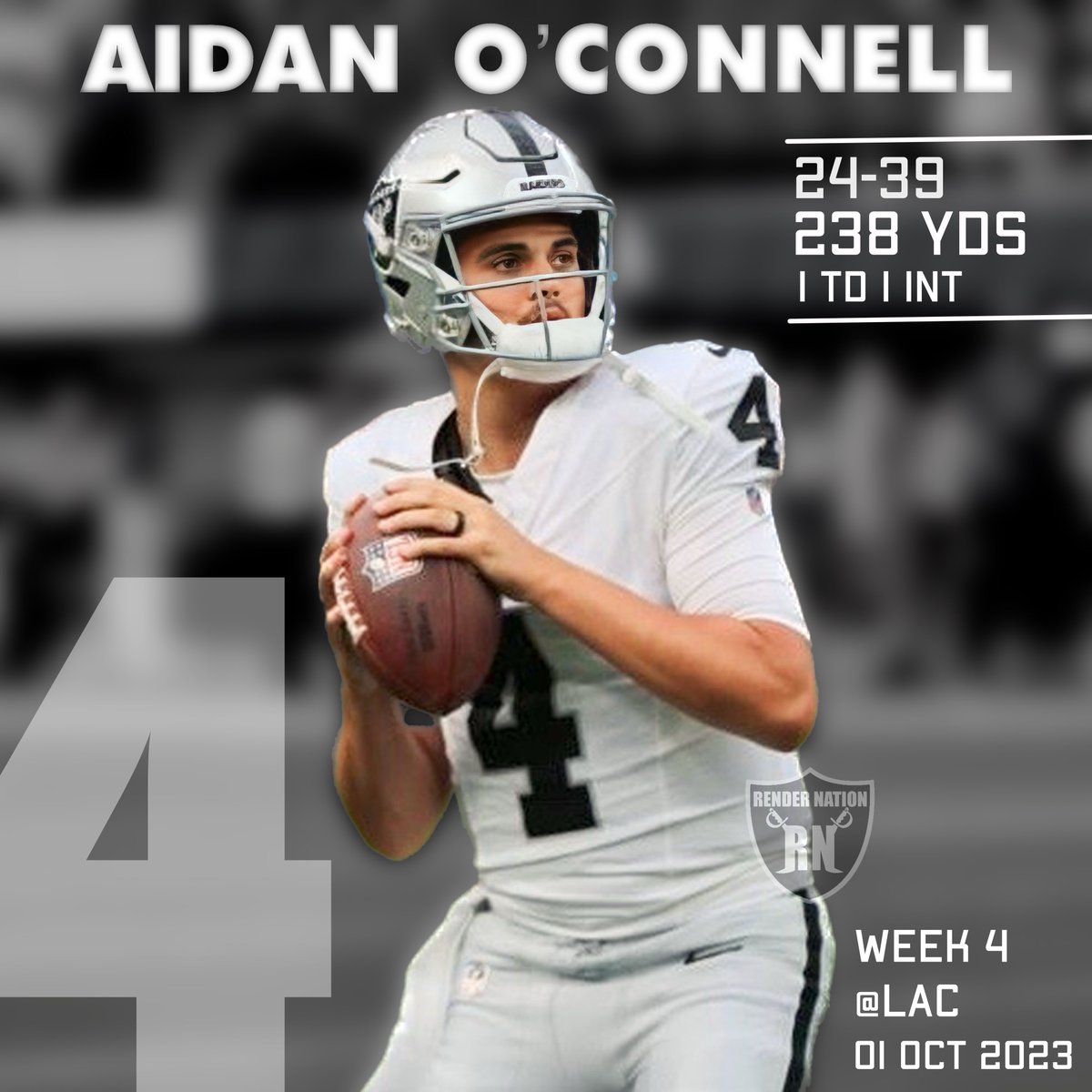 TheRenderNation's tweet photo. @HondoCarpenter Aidan showed poise in the second half. Roll with the rookie. Jimmy is a great back up plan https://t.co/KSw5BX2pYQ