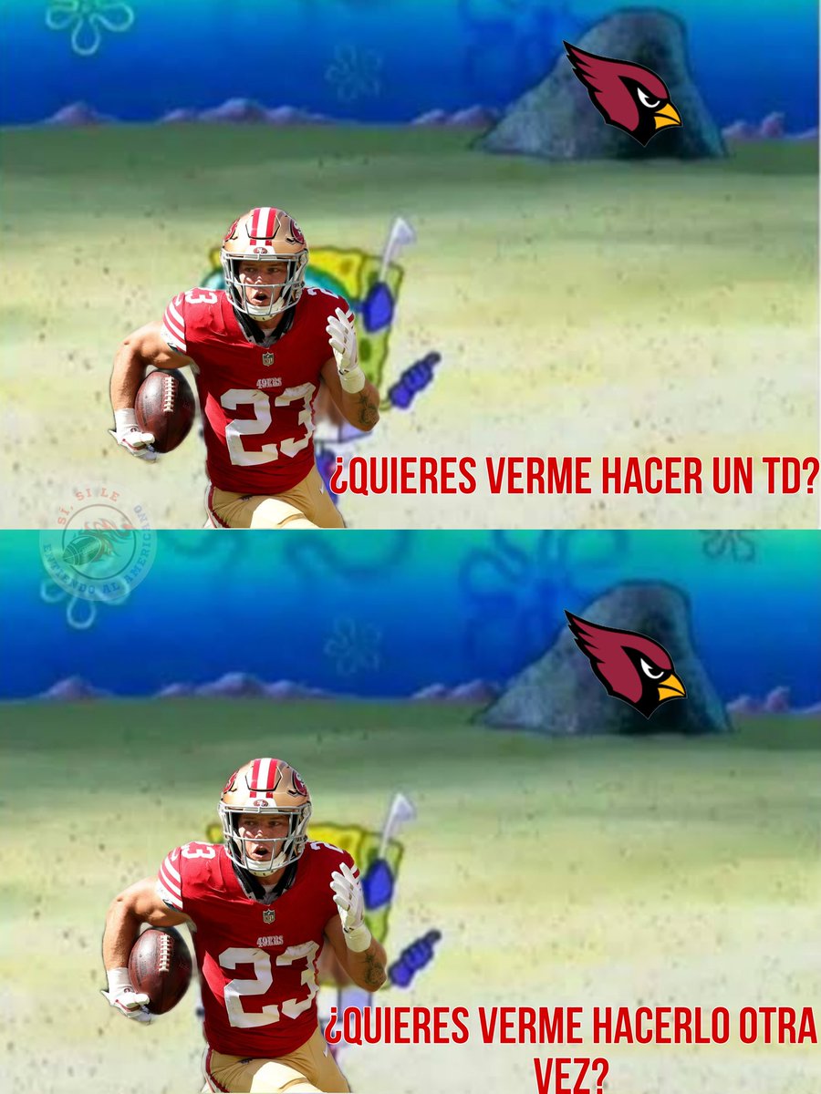 Sileentiendo's tweet photo. Christian, maquina de touchdowns, McCaffrey.

#NFLLovers
#MemesNFL
#FTTB https://t.co/8QBYth1rbU