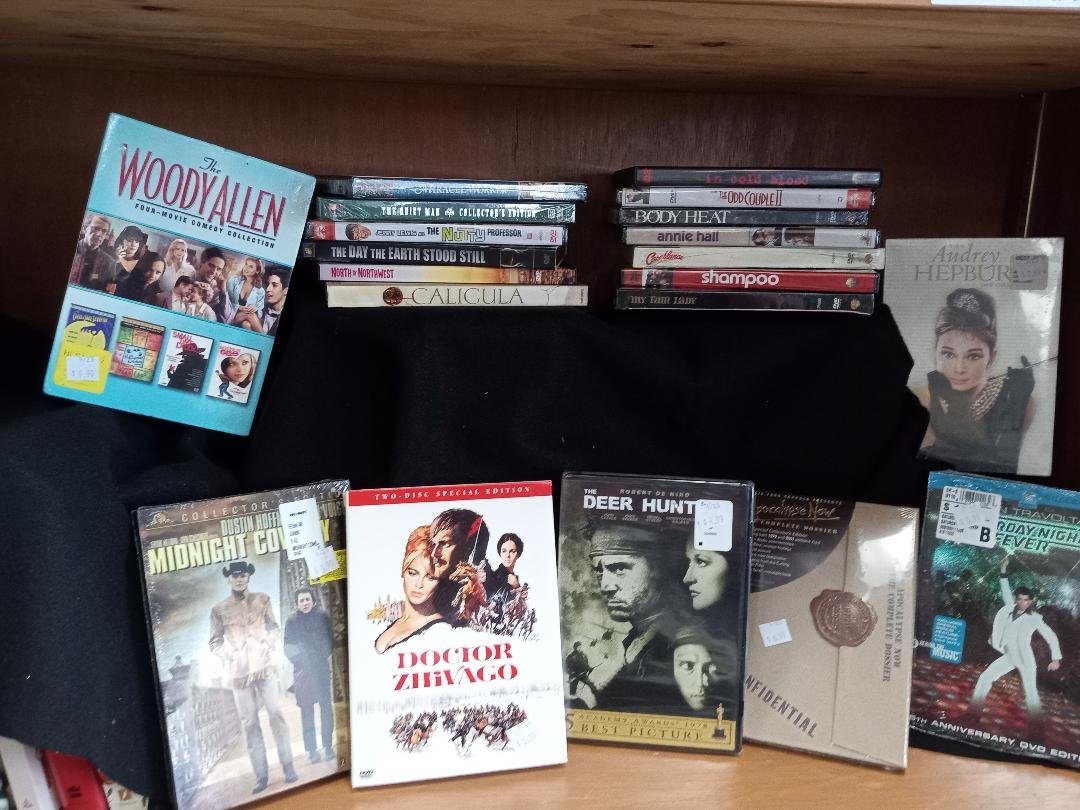 Check out these pic's of top-notch movies we've recently acquired:  many are classics, many are perfect for Halloween-season scares.  #frugalmusebooks  #indiebookstore  #ownmovies