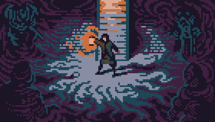 AmberMechanic's tweet photo. Creatures at the very edge of the light. For @pixeljoint's yearly #pixelween challenge. #pixelart https://t.co/JDDSl8NiYM