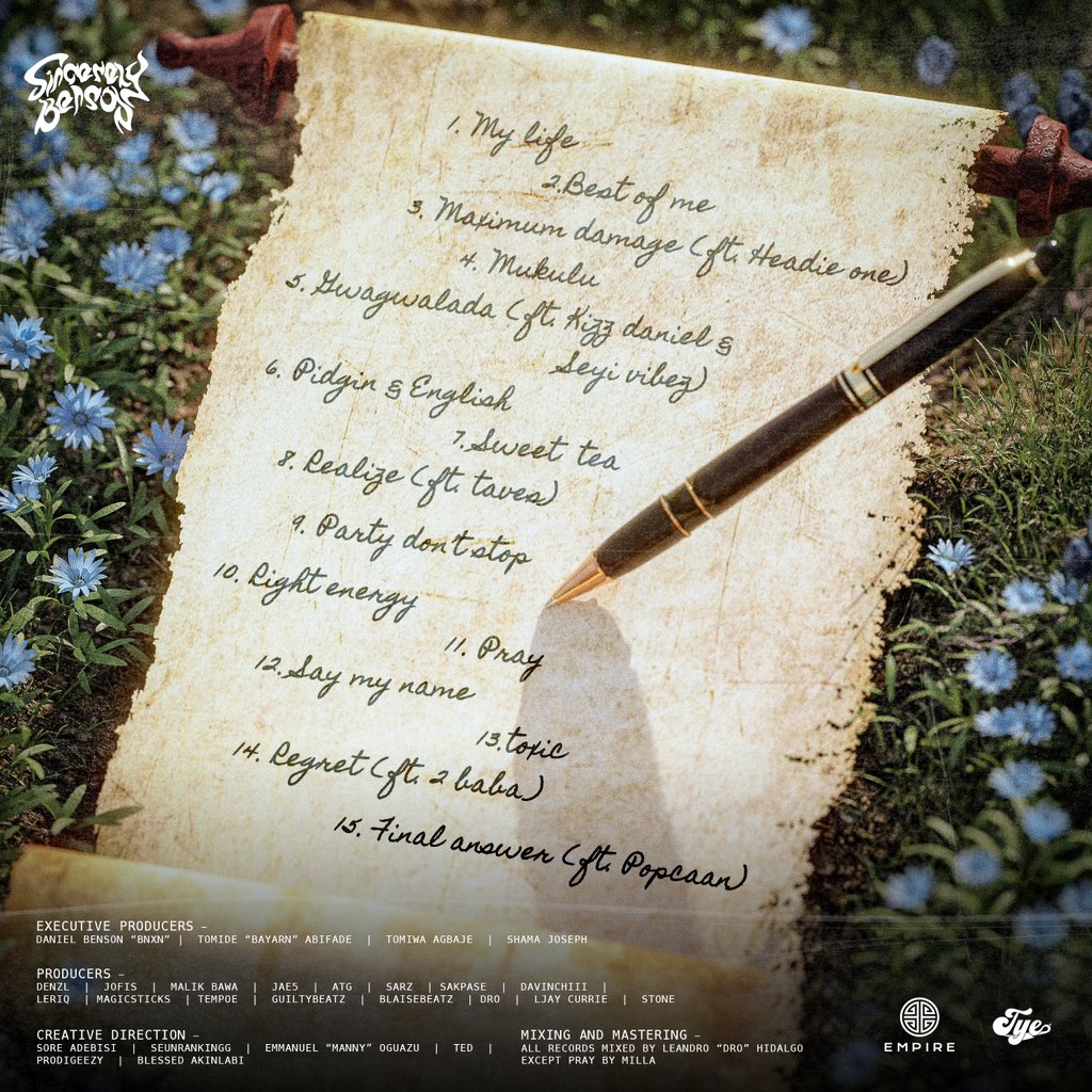 BNXN's tweet photo. #SincerelyBenson 💌 TRACKLIST https://t.co/XwuHL7Zqwr