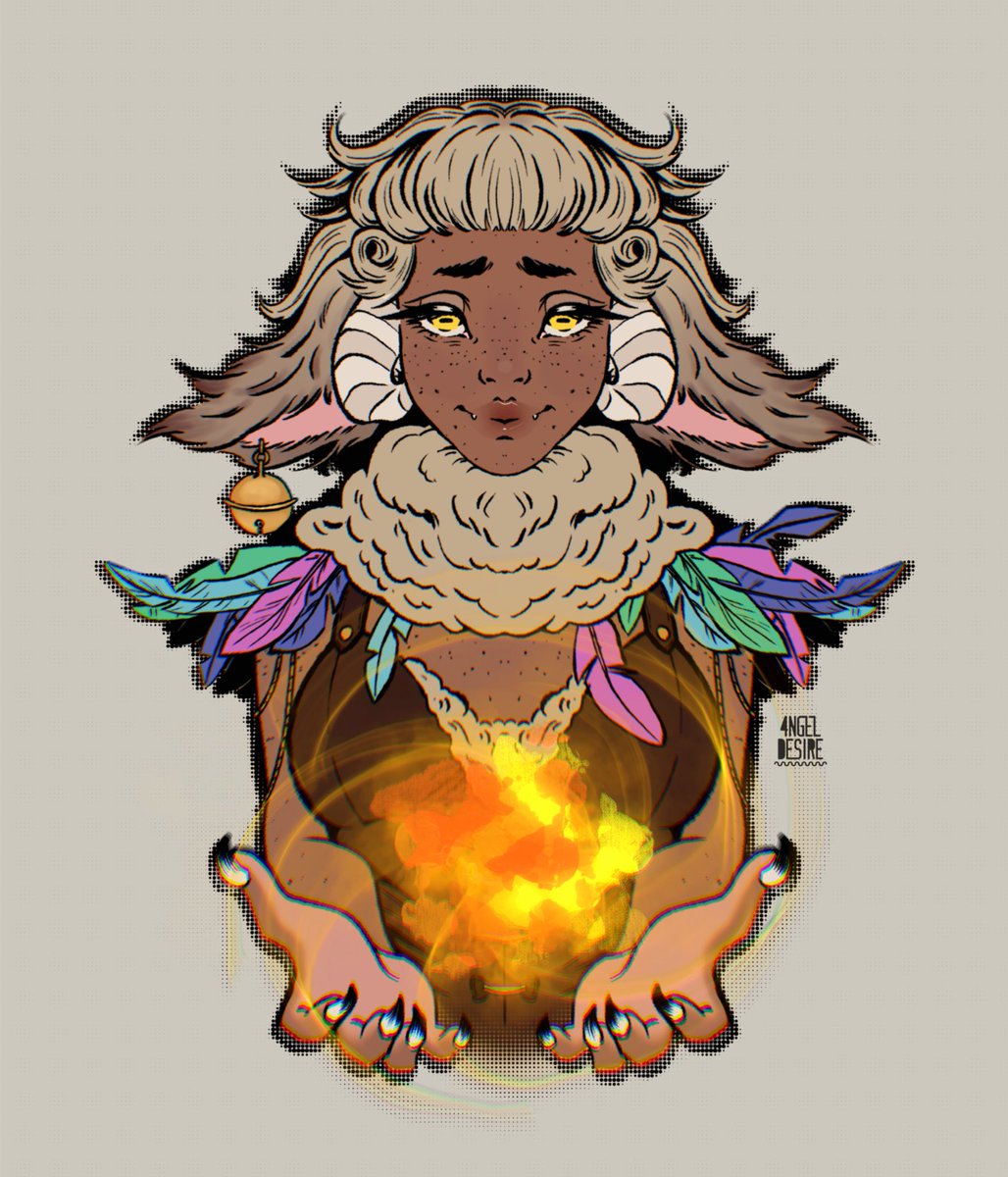 4ngeldesire's tweet photo. ✨ INKTOBER - Dream ✨

I made this character based on a dream catcher. It’s a sheep like creature that delivers dreams to however needs a pleasant rest. 😌
#inktober2023 #characterdesign #digitalart https://t.co/slB6eDL0WP