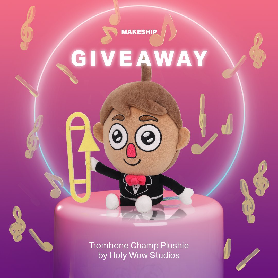 HolyWowStudios's tweet photo. 🎉 It’s giveaway time! We’re giving you the chance to win 1 of 2 Trombone Champ Plushies! How to enter:
1. Follow @makeship and @HolyWowStudios
2. Retweet this post
Giveaway ends Oct 3rd at 2pm (ET). Makeship will choose the winners. Good luck!!! https://t.co/wLHLL25l51