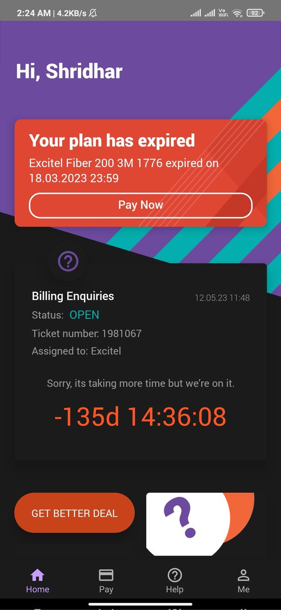 sjkurani's tweet photo. #exitel can you guys please refund my security deposit? It's been more than 135 days. https://t.co/VPKP2n1I7a