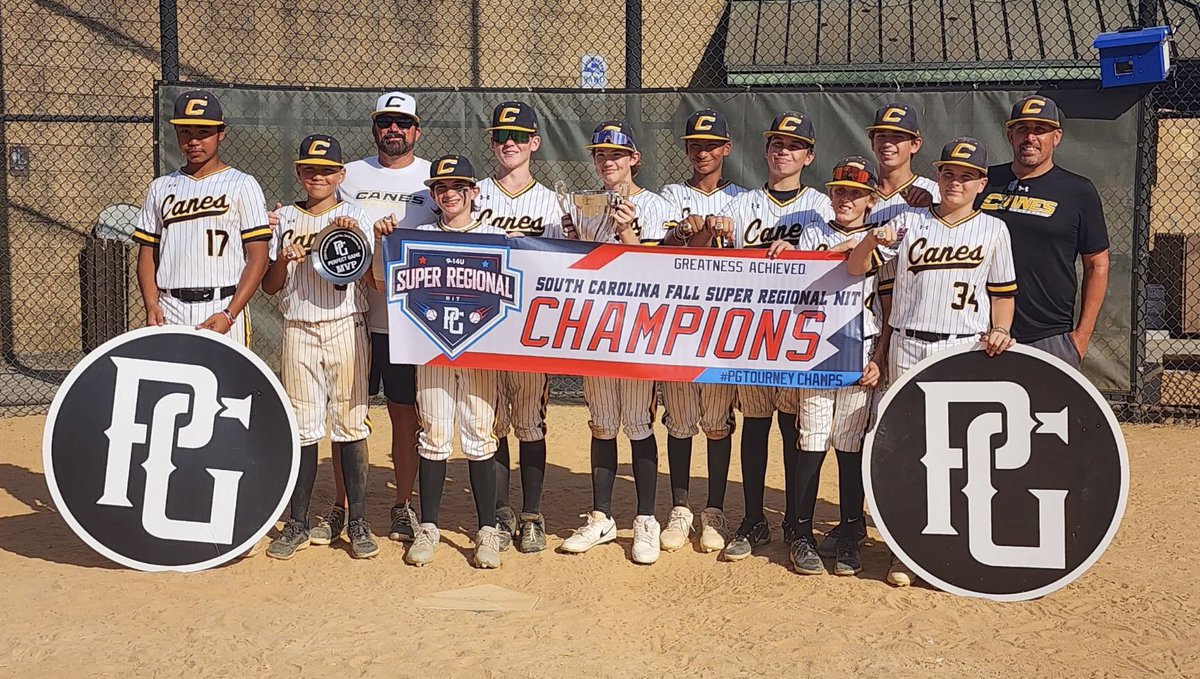 CanesncL's tweet photo. Canes NC Land 12U win the @PerfectGameUSA South Carolina Fall Regional Super NIT by going 5-0 on the weekend! The Canes improve to 12-0 for the fall and 45-3 in 2023. #TheCanes @TheCanesBB @YouthCanes @PGYouthCoastal https://t.co/9iPnZTgGLR