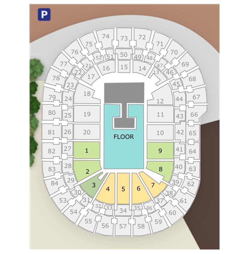 sunqmin's tweet photo. @lizsydneycomms @_lucidwings I’ve since been told my original seat (row FF) is front row for this particular concert which means I would have had unobstructed views regardless. 

The move from section 10 to 19 now also means I get back of the head views of the second stage. https://t.co/ti3GUu2G9n