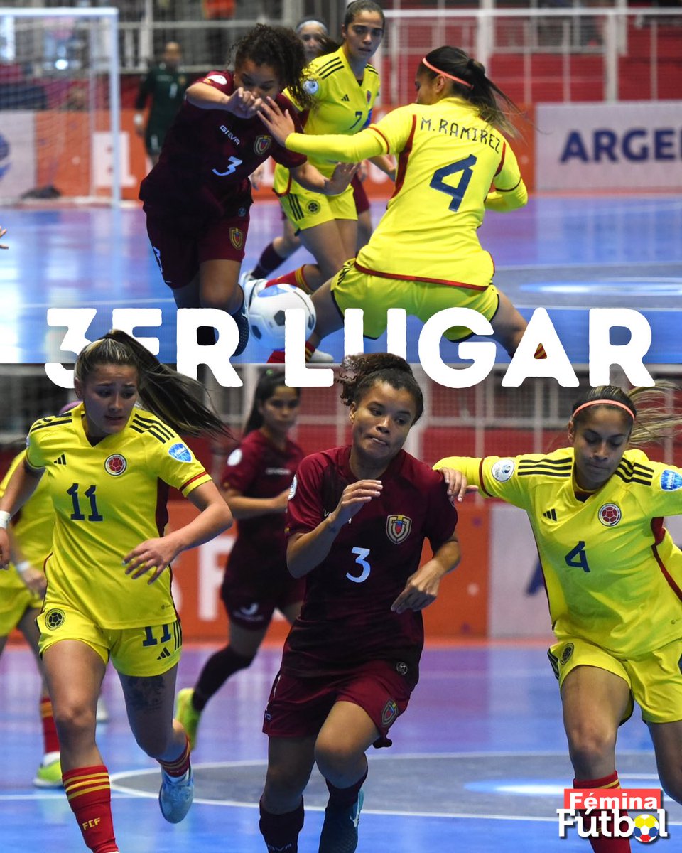 #CAFutsalFem #SelecciónColombia 🇨🇴

La 'tricolor’ se metió al podio de la Copa América de Futsal femenino, tras ganar la tanda de penales contra Venezuela.

Desde Fémina Fútbol, felicitamos a las colombianas 🥉❤️

📸 Conmebol