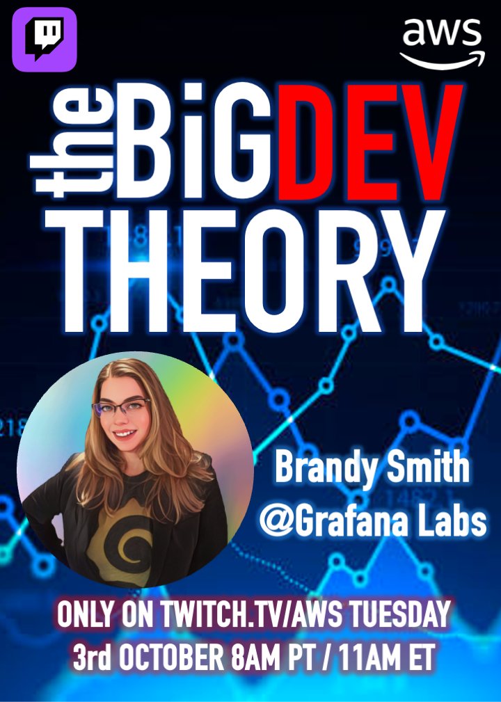 awsdevelopers's tweet photo. 🚀 Did you know that @grafana Labs has unleashed the world's first open &amp; composable observability stack? 🌐🔍 Join us this week on #TheBigDevTheory with @thebrandysmith as we dive into the world of Grafana beyond visualization. 

https://t.co/dD1pQBuvrO https://t.co/svMFQB1A71