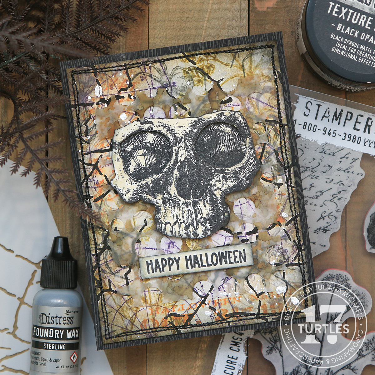 stampers_anon's tweet photo. 🖤💀🧡 NEW #timholtzstamps Foreboding, Obscure, Tiny Frights +NEW layering stencil Fractured 

🖥 #blog details: https://t.co/f4UVP8ucD3

✂️ #handmade by @julianamichaels

#crafts #DIY #mixedmedia #shopping #stampersanonymous #timholtzhalloween #distressink #halloween https://t.co/RFCiV6nUNN