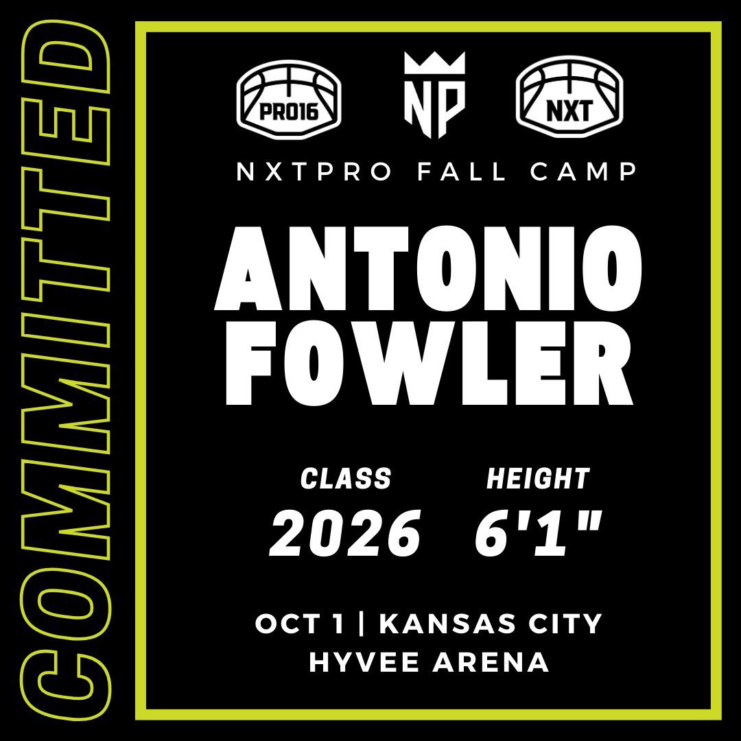 Had a good showing at the next pro fall camp. Had a good time and got better, also was selected to the top 20 game. Back to work!
#nxtpro