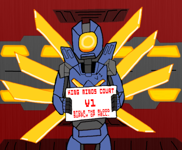HaydenCyber's tweet photo. And thy punishment... Is DEATH! #ultrakill #v1 #art #hakita #mugshot https://t.co/mOBSq353dW