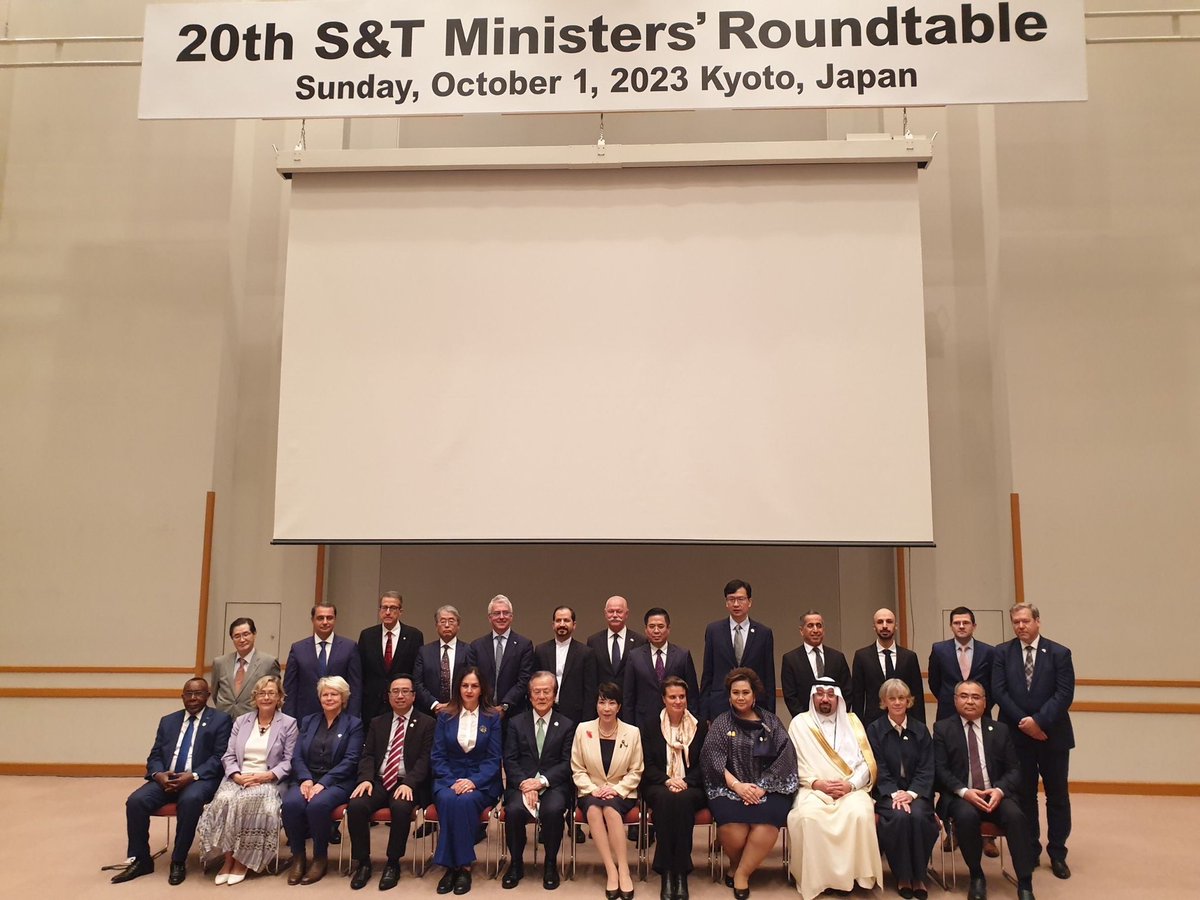 alejandroadem's tweet photo. Honoured to represent Canada and Minister @FP_Champagne at the S&amp;T Ministers’ Roundtable in Kyoto Japan at the @stsforum. We had an excellent discussion on open science and international brain circulation. @CanEmbJapan https://t.co/PcJCPrUQpl