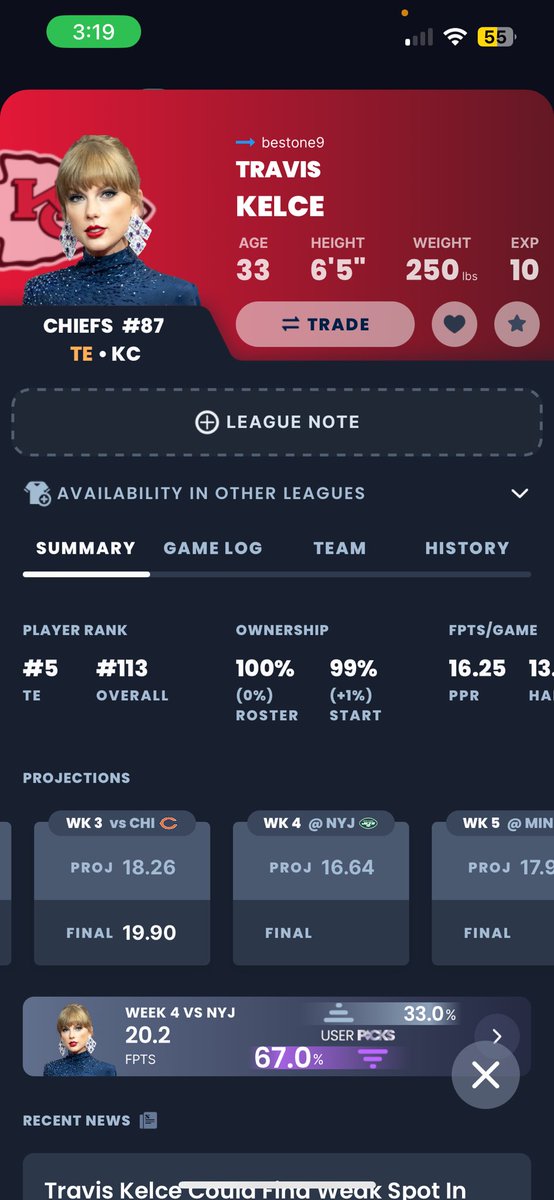 When you’re going into #SNF  down 40 points &amp; this is your only hope..  #SleeperPicks