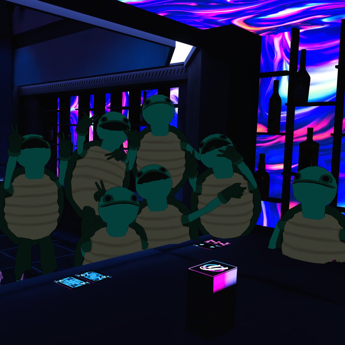 ChaoticRoseVR's tweet photo. Turtlefest was a total vibe~ Thanks to everyone who rolled through!
Special thanks to @RegenStorm for filling in when one of our DJs couldnt make it!
#vrchat #turtlefest https://t.co/zTFr849uOY