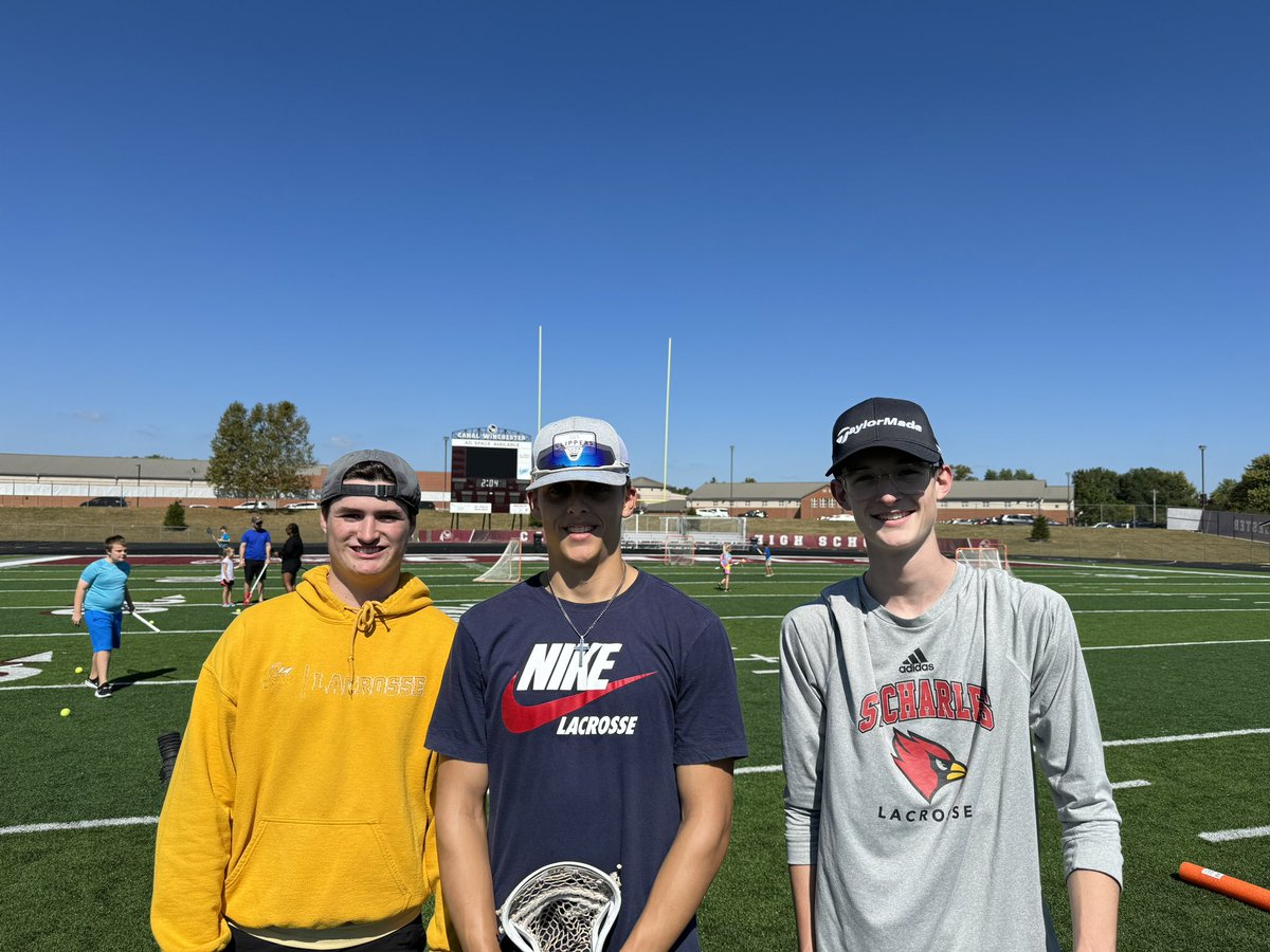 IndiansLax's tweet photo. Shoutout to these @IndiansLax and @StCharlesLax boys helping with the @CWJRD #TryLAX event today at CWHS. Great turnout for the event and itβs fun to see the younger players looking up to these boys. Great job! https://t.co/fWRNQ4sC7A