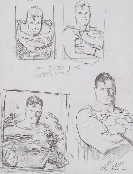 Superman Pencil Studies #sketch #superman #dccomics #throwback #artwork #process #creativeprocess