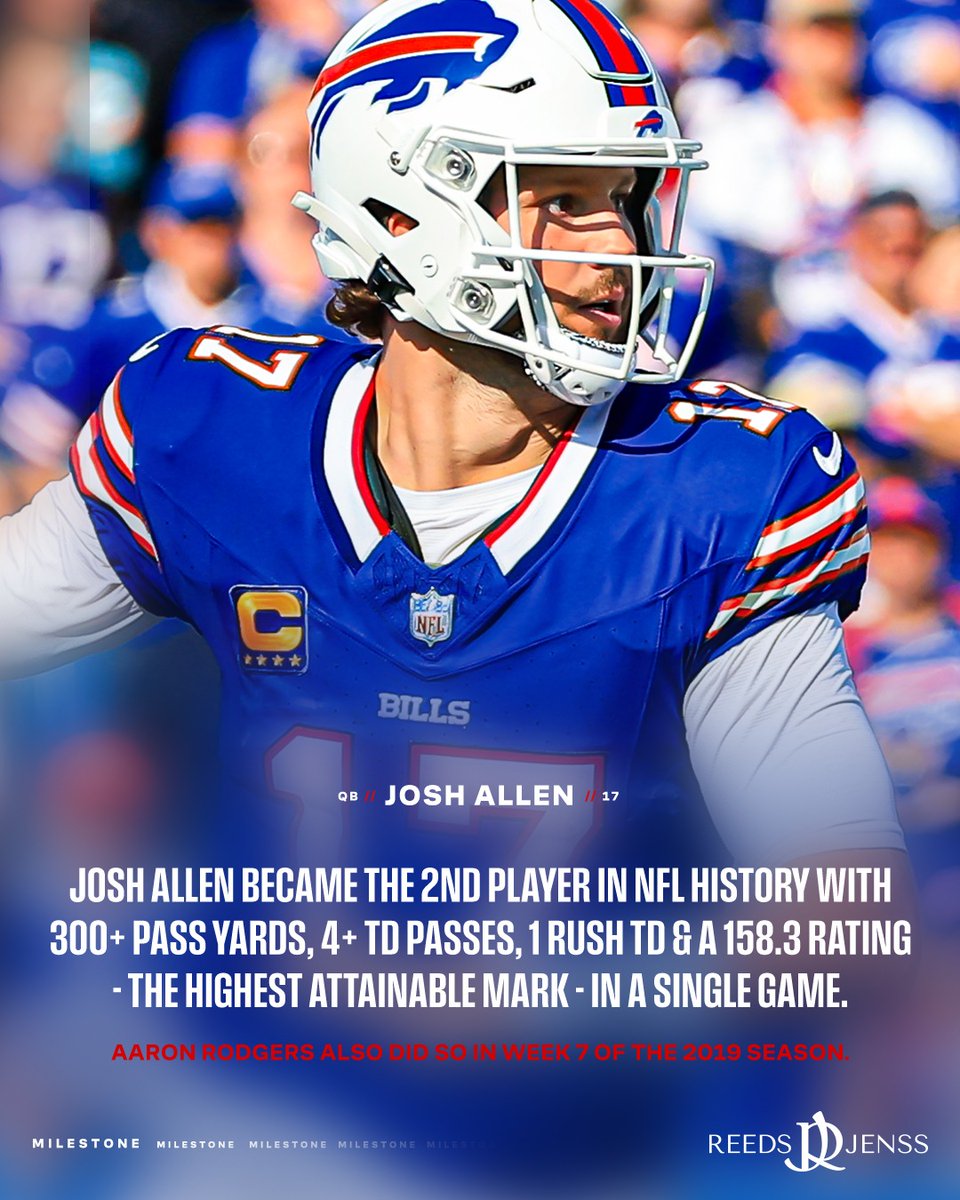BuffaloBills's tweet photo. A memorable day for Josh Allen. 👏

@ReedsJenss | #MIAvsBUF https://t.co/1ekeuempQB
