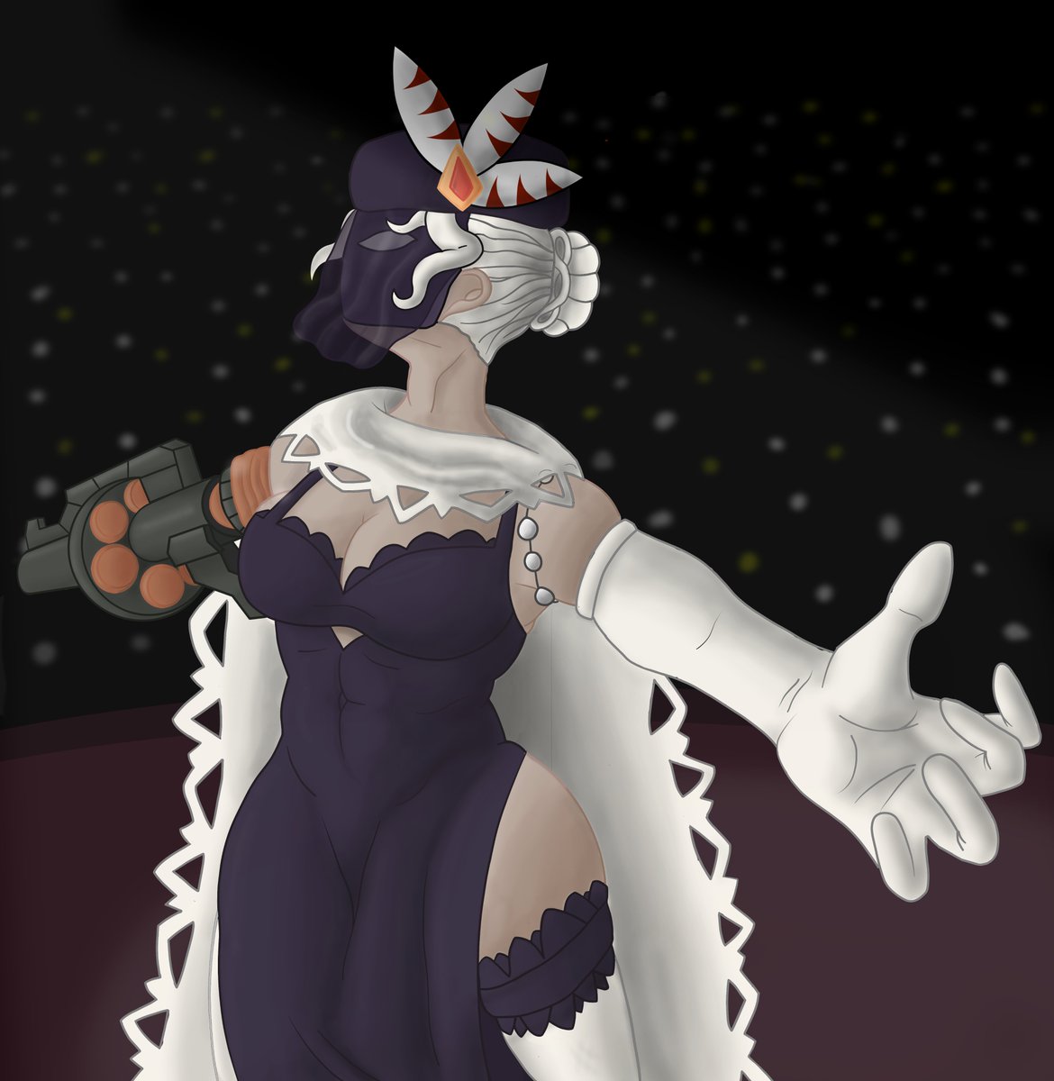 painthesecond's tweet photo. Don't say smash, she'll smash your skull in.

#Skullgirls #skullgirlsfanart #SkullgirlsBlackDahlia #fanart https://t.co/P5rtUki5Nr