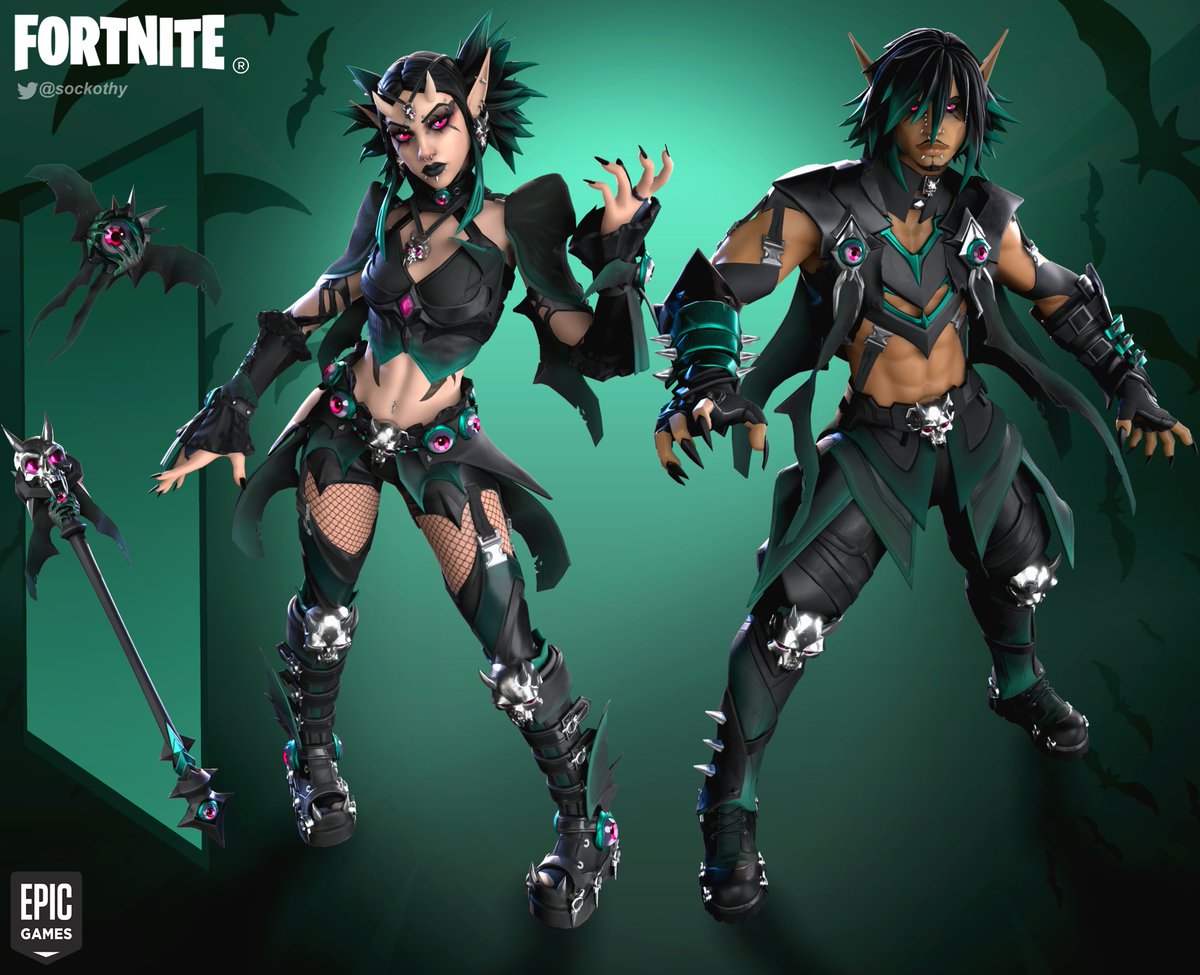 Vampiric Vision set-🪦👁️🦇 (Fortnite Concept) Vira & Cyrus’s overviews in thread!- 🦇 #FortniteArt #FortniteConcept #Fortnitemares