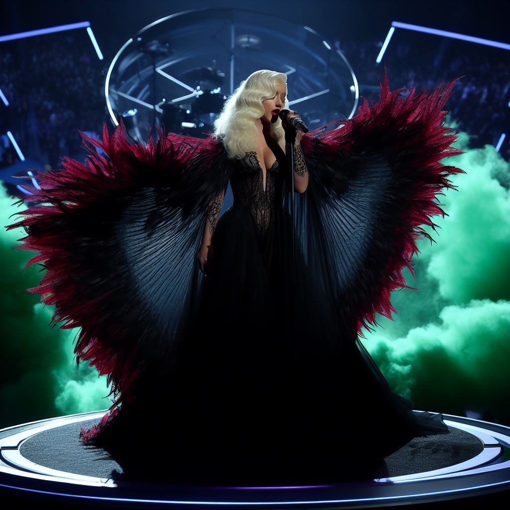 Christina Aguilera singing Birds of Prey at the Bionic World Tour (AI ...