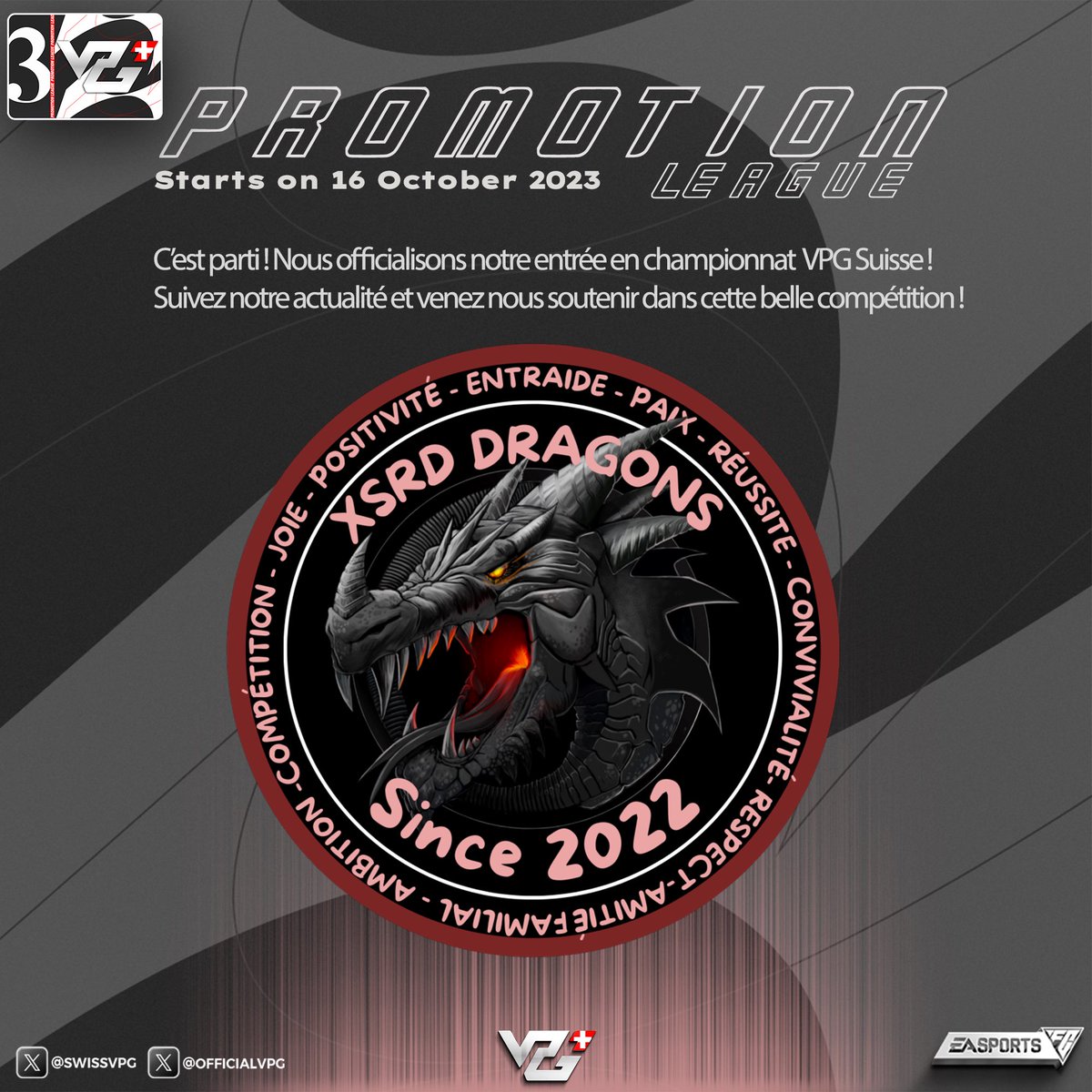 XSRD_SOUTH's tweet photo. L’équipe des Dragons fête tout juste ses 1an, et pour bien fêter cela, nous testons la #VPGSWISS 🫶🏼 
VAMOS DRAGONS 🔥 https://t.co/zqBuw09GBd