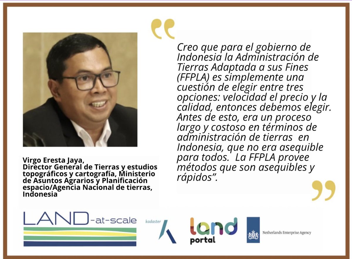 Land Portal español (@landportal_es) on Twitter photo Mensajes compartidos en el webinar sobre Administración de Tierras adaptadas a sus fines <a href="/Kadaster_Int/">Kadaster Int.</a> <a href="/land_scale/">LandScale</a>
<a href="/RVO_Int_Ond/">RVO Internationaal</a>
#derechosalatierra Mensajes compartidos en el webinar sobre Administración de Tierras adaptadas a sus fines <a href="/Kadaster_Int/">Kadaster Int.</a> <a href="/land_scale/">LandScale</a>
<a href="/RVO_Int_Ond/">RVO Internationaal</a>
#derechosalatierra