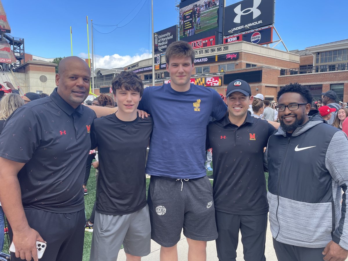 Thank you to the entire @TerrapinHoops coaching staff for your hospitality and a great visit watching the first hoops practice of the season and 🏈win!