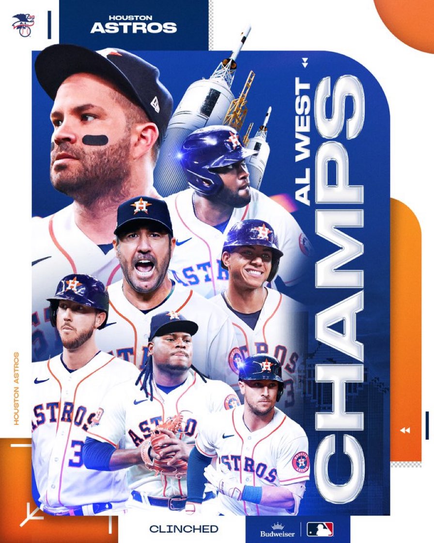 AstrosFuture's tweet photo. AL WEST CHAMPS!!! LETS GO!! https://t.co/x0JCUjTzyU