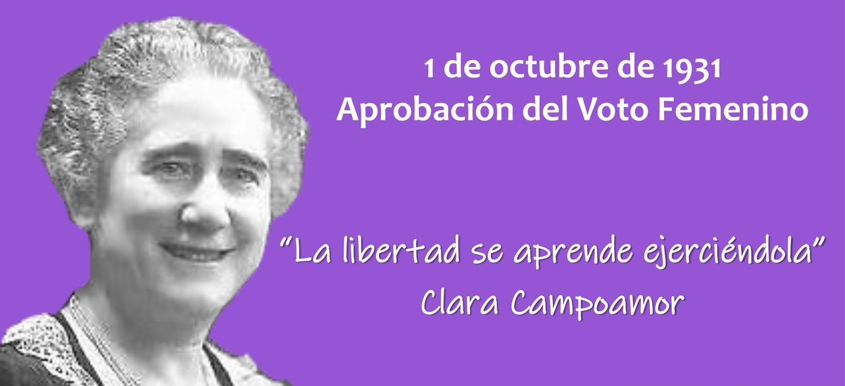 Hoy se conmemoran 92 años del voto femenino en españa y ese logro tiene nombre : Clara Campoamor #arribalasqueluchan