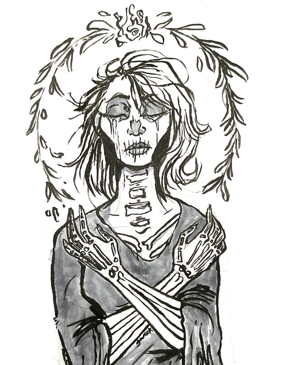 Gweakles's tweet photo. Spoopy self portrait! 🥀 https://t.co/e79sBQBGwm
