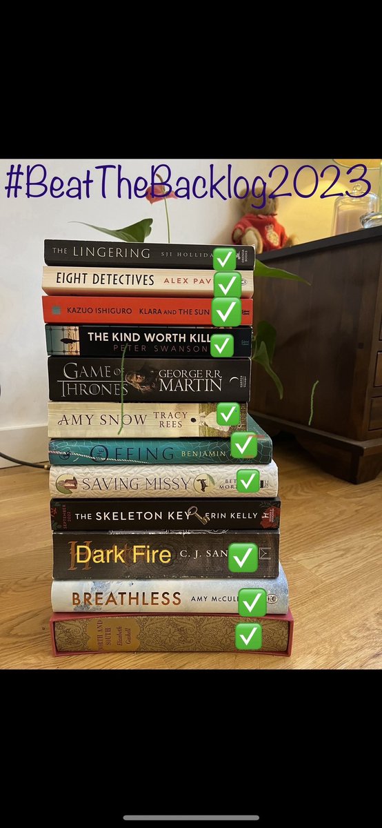 CathBax's tweet image. #SeptemberRoundUp #BookTwitter
🎯 9
📚 9
1 🌟🌟🌟🌟1/2
3 🌟🌟🌟🌟
4 🌟🌟🌟1/2
1 🌟🌟🌟

Only 2 titles left on this current pile of #BeatTheBacklog titles 👍