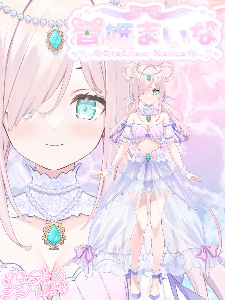 Maina_Otohime's tweet photo. はじめまして❣️
#新人Vtuber の音姫まいなと申します💎🧜🏻‍♀️

歌が得意な人魚 #Vsinger 🎤

みんなと楽しいを共有したいです…！
ゲームも色々やってみたい🎮
よろしくお願いします✨

https://t.co/Ve4dOVCypx

⬇ツリーにデザイナーさんモデラーさんロゴ・サイン制作者さん、
三面図

#Vtuberを発掘せよ https://t.co/qW9ztvjpsX